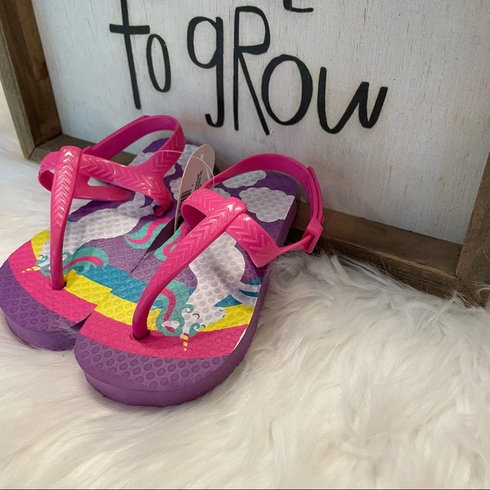 Juncture Toddler Girls Unicorn Sandals Size 5/6 NWT